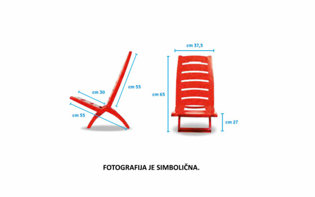 Složiva stolica Adriatic tirkizno zelena nosivost do 100 kg